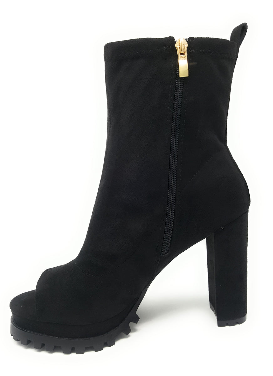 Natalie - Pazzle Lug Sole Platform Chunky Heel Ankle Booties – ShoeFad