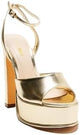 Josy-6 by Liliana – Glam Metallic Platform Sandal with Chunky Heel
