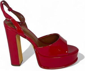 Josy-6 by Liliana – Glam Metallic Platform Sandal with Chunky Heel