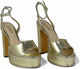 Josy-6 by Liliana – Glam Metallic Platform Sandal with Chunky Heel