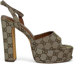 Josy-6 by Liliana – Glam Metallic Platform Sandal with Chunky Heel