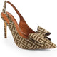 Lana-1 by Liliana – pointed-toe slingback stiletto heel with decorative bow detail