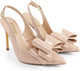 Lana-1 by Liliana – pointed-toe slingback stiletto heel with decorative bow detail