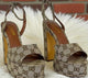 Josy-6 by Liliana – Glam Metallic Platform Sandal with Chunky Heel