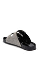 Amar-16 - Wild Diva Dual Buckle Rhinestone Accent Embellished Sandals - ShoeFad