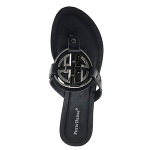 Limit-24 (21024) - Pierre Dumas Vegan Leather Flat Thong Sandal - ShoeFad
