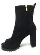 Monclair-21 - Liliana Lug Sole Platform Chunky Heel Ankle Booties - ShoeFad