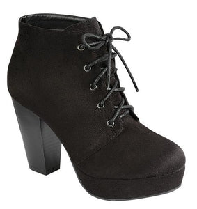 Camille-86 By Forever low heel ankle booties - ShoeFad