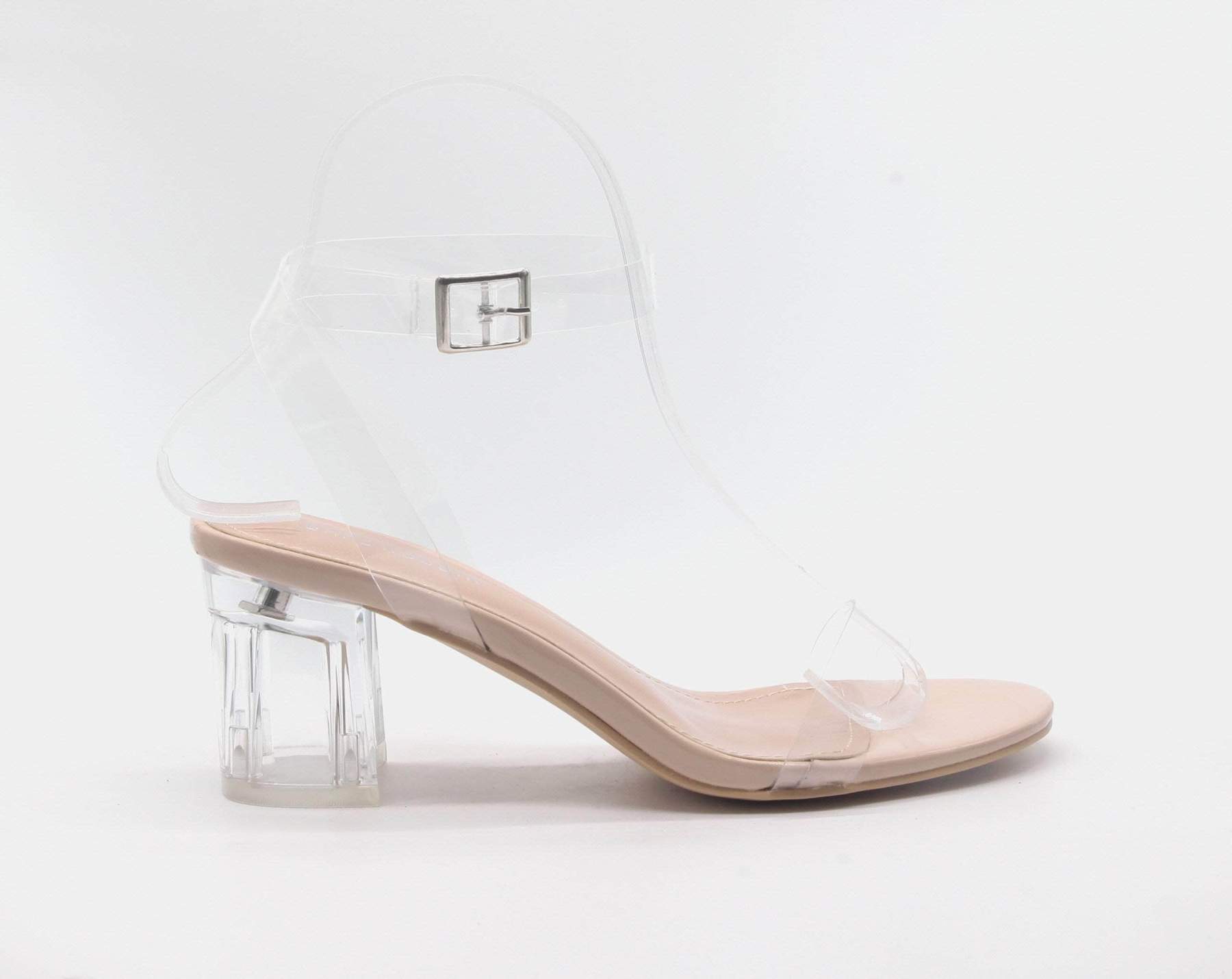Cute Clear & Nude Heels - All Shoes