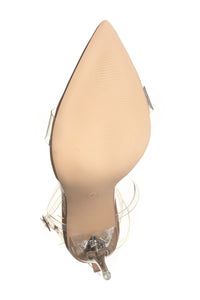 Skins - Cape Robbin Transparent Stiletto Heel Strappy Sandal - ShoeFad