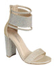 Quality-84 - Forever Link Rhinestone Straps Chunky Heel Sandals - ShoeFad