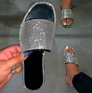 Jacelyn-01 - Wild Diva Flat Studded Jelly Sandals